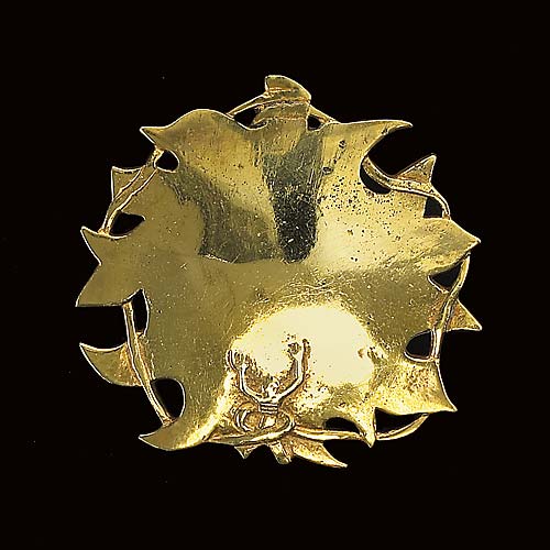 Broche en bronze - L'homme dans le soleil