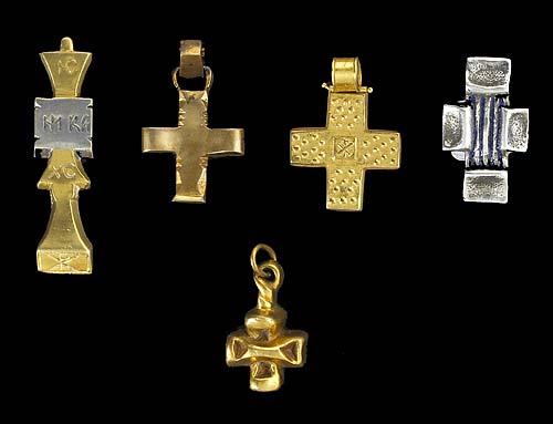 Pendentifs en bronze - Croix russes