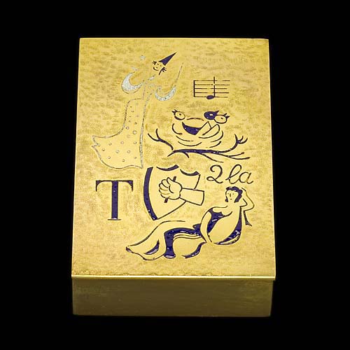 Bo&icirc;te &agrave; cigares en bronze - �La f&eacute;minit&eacute;, bouclier de la femme�