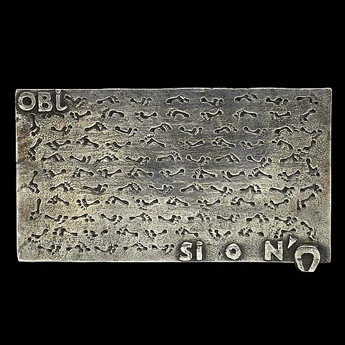 Bo&icirc;te &agrave; cigarettes en bronze - �Ob&eacute;issant passion&eacute;mant�