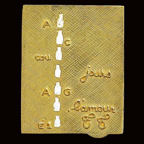 Bo&icirc;te &agrave; cigarettes en bronze - �Laissez couler��
