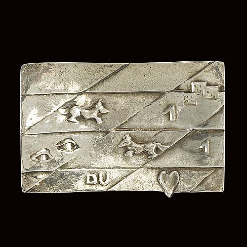Cendrier en bronze - �Loin des yeus, loin du coeur�